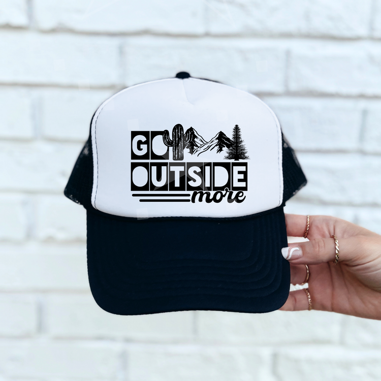 Go outside more Foam Trucker Hat