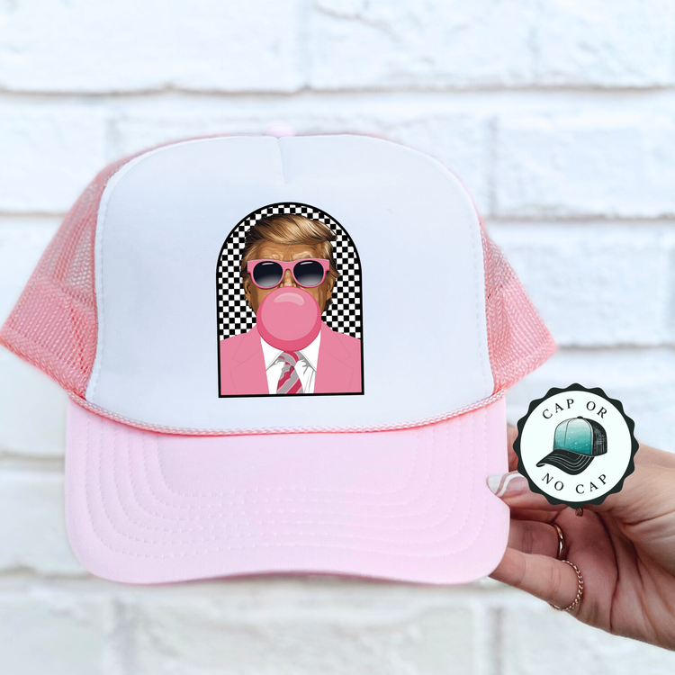 Bubble Gum Trump Foam Trucker Hat
