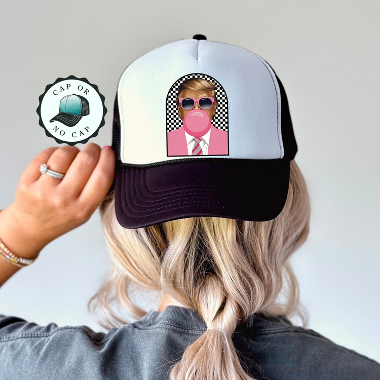 Bubble Gum Trump Foam Trucker Hat