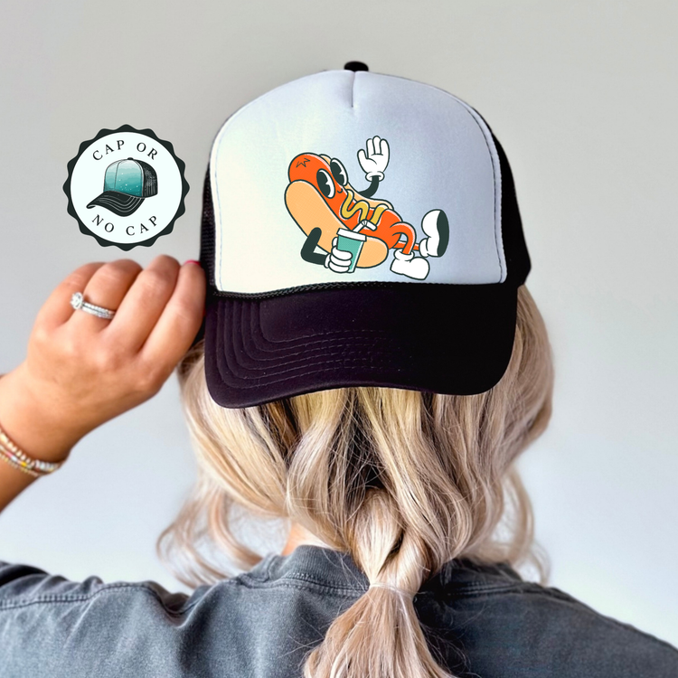 Retro Hot Dog Foam Trucker Hat