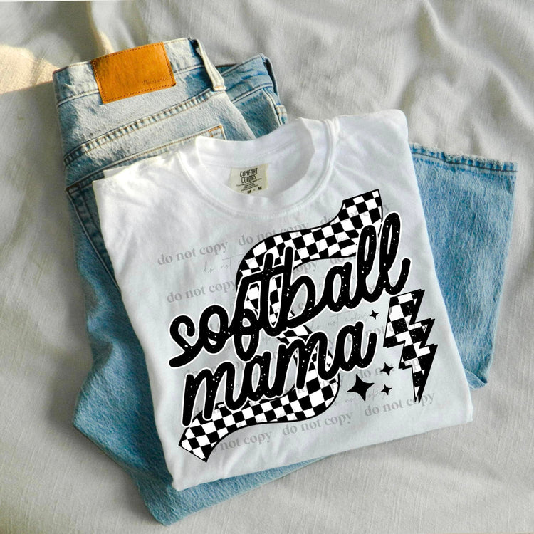 Softball Mama Comfort Colors T-Shirt