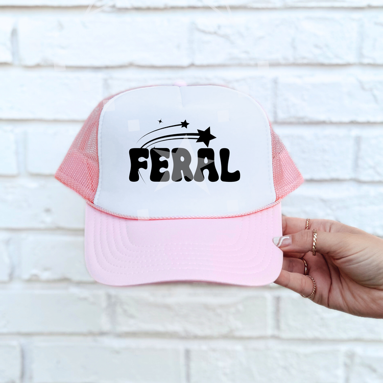 Feral Black shooting star Foam Trucker Hat