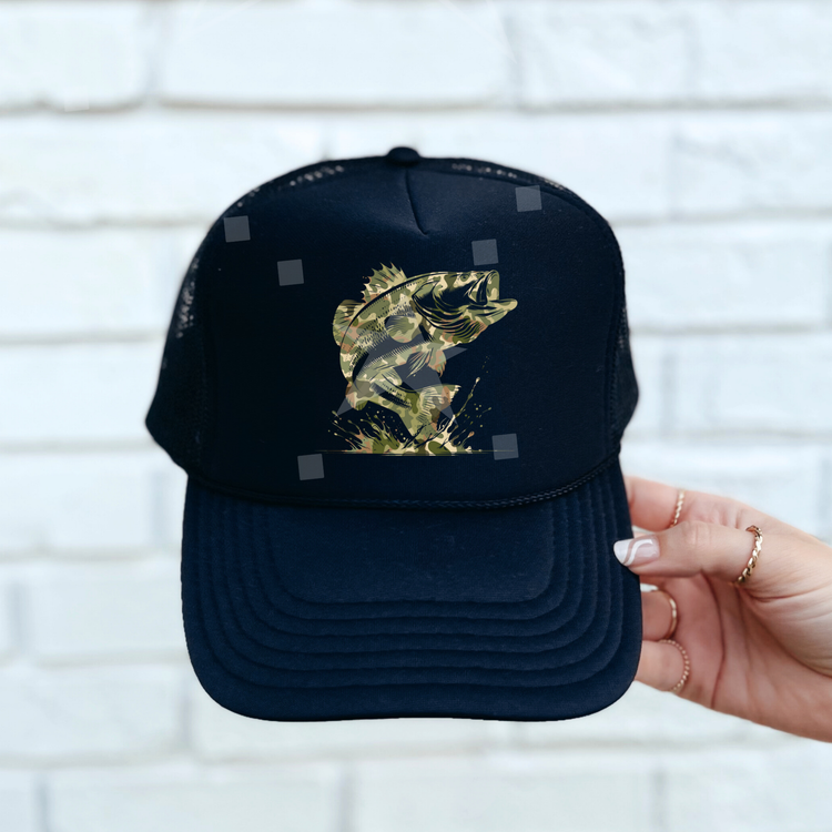 Fish Camo Foam Trucker Hat