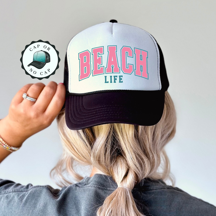 Beach Life Foam Trucker Hat