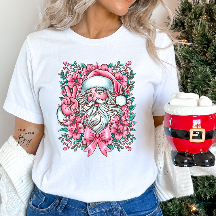 Peace Santa Adult Comfort Colors Tee