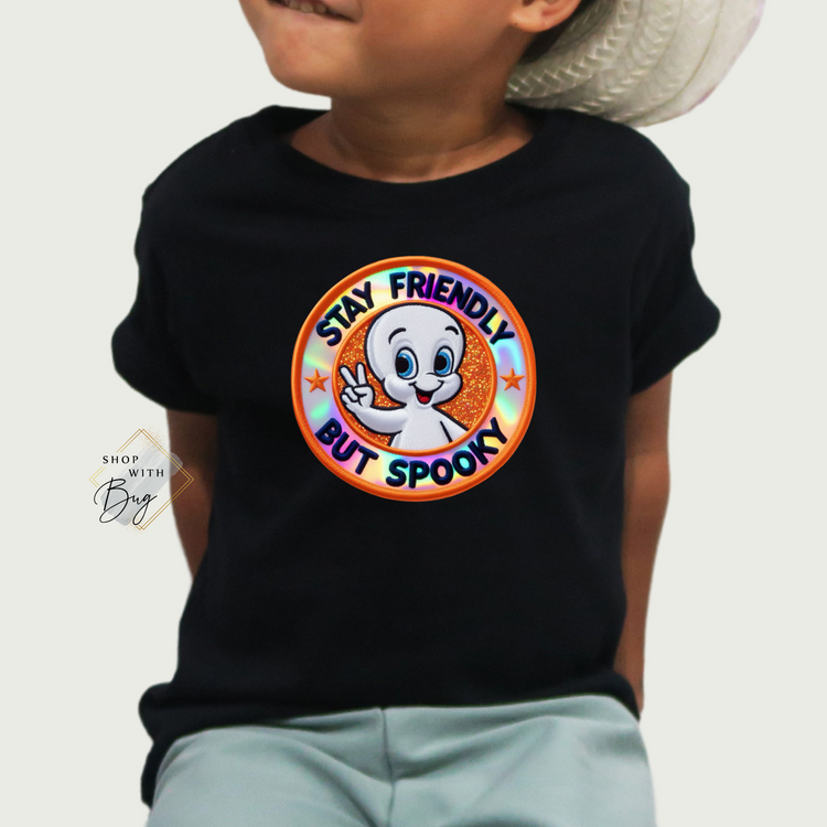 Stay Friendly But Spooky Kids Shirt