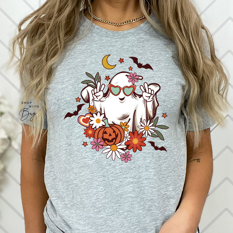 Peace Girly Ghost Short Sleeve Shirt