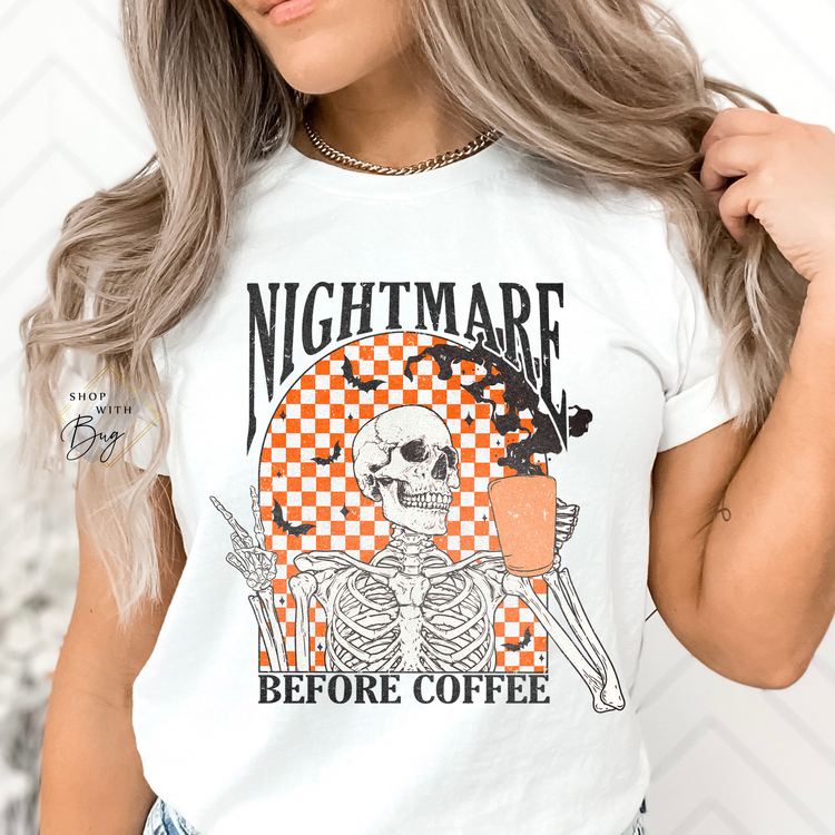 Nightmare Before Before Coffee Short Sleeve Shirt