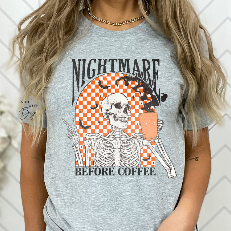 Nightmare Before Before Coffee Short Sleeve Shirt
