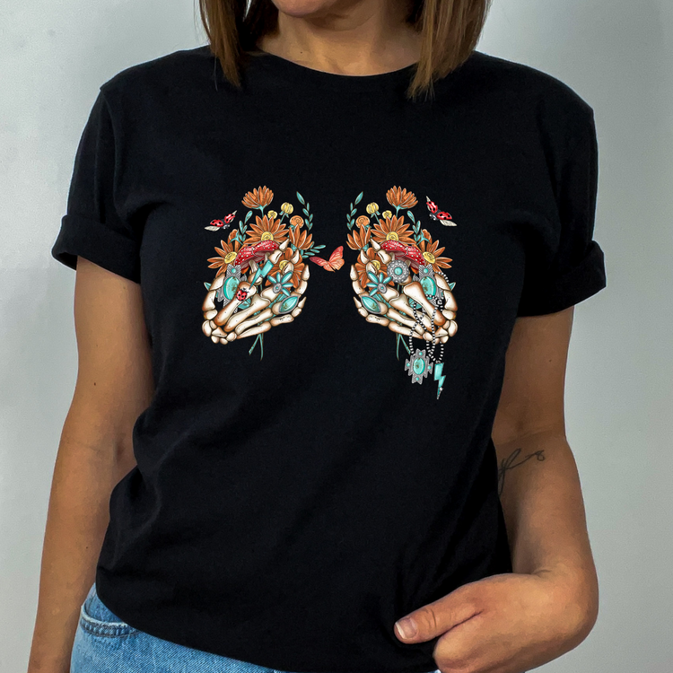 Skull Hands Short Sleeve Shirt