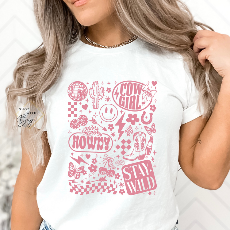 Retro Stay Wild Cowgirl Shirt