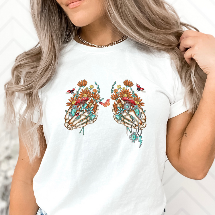 Skull Hands Short Sleeve Shirt