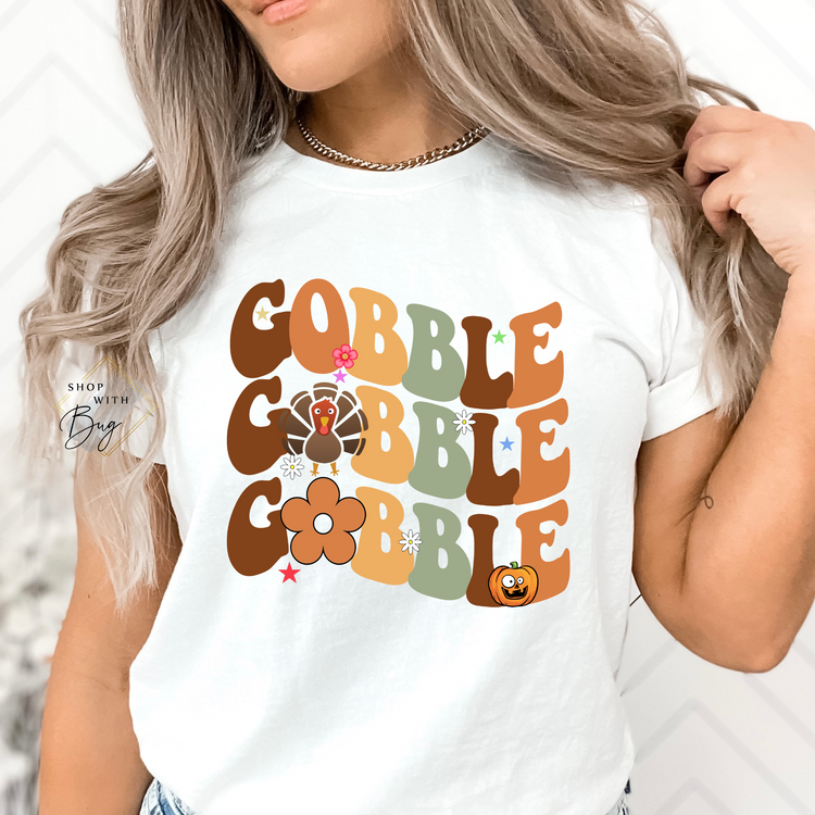 Gobble Thanksgiving Short Sleeve Shirt