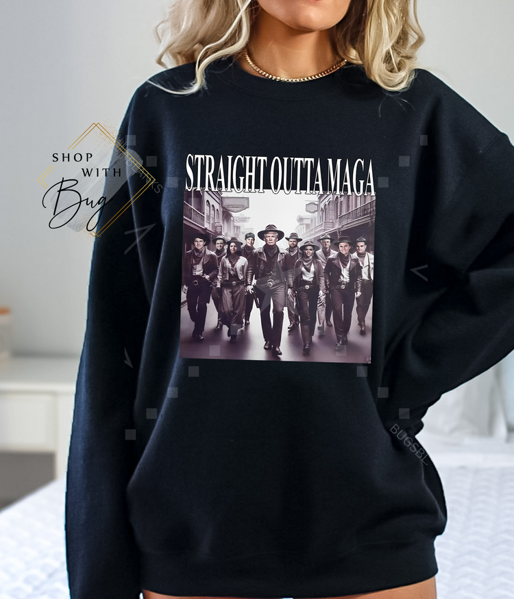 Straight Outta MAGA Adult Unisex T-Shirt/Sweater