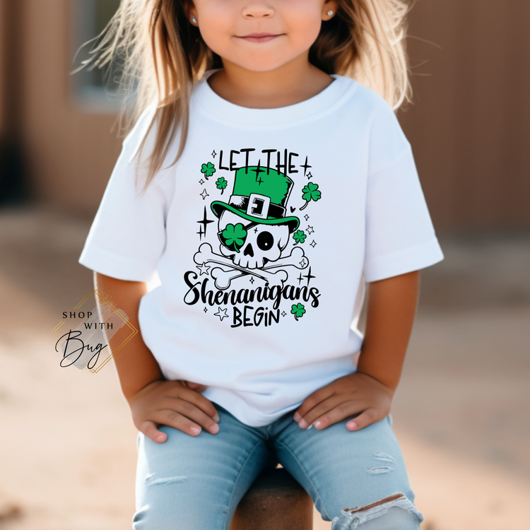 Let the shenanigans begin Kids shirt