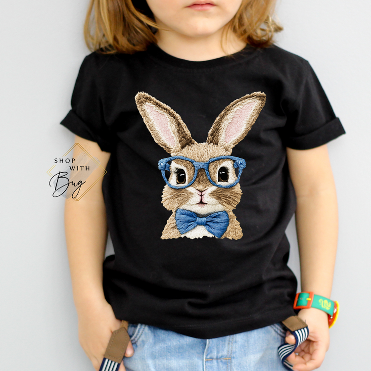 Crochet Boy Bunny faux Kids Shirt