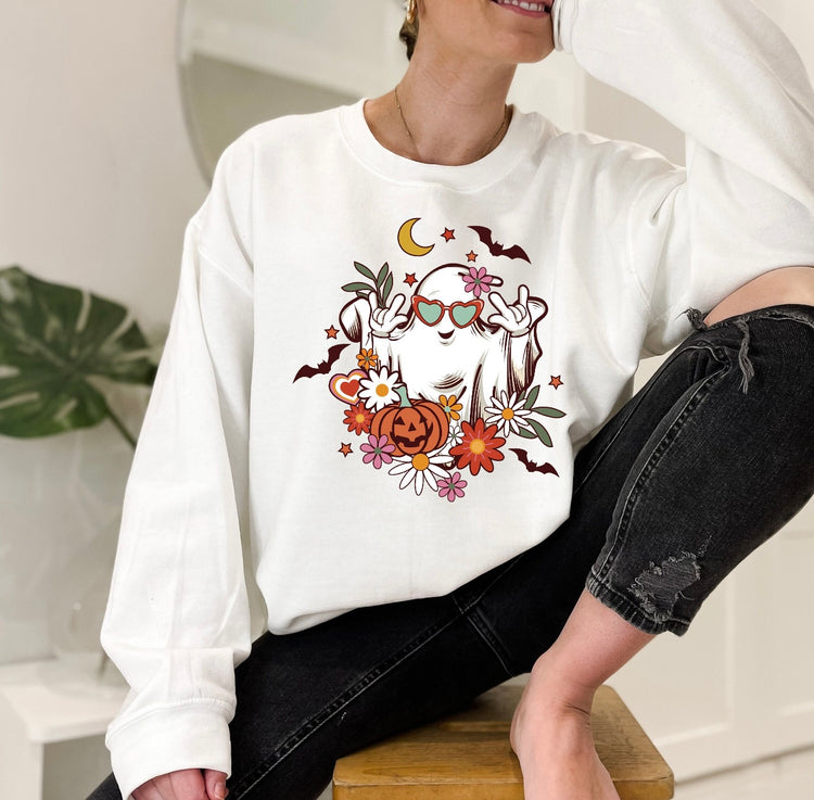 Peace Ghost Hippie Sweater