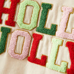 Christmas Letter Applique Top + Flared Pants Outfit Set