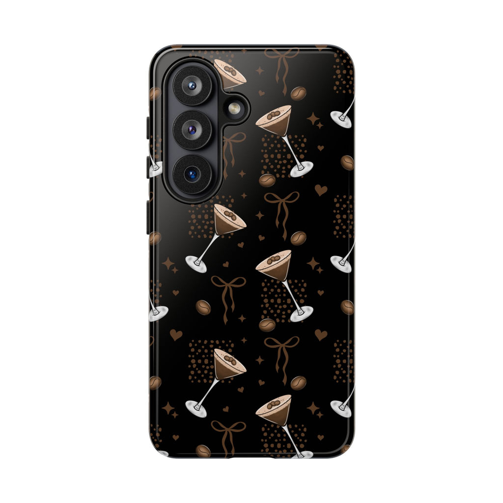 Espresso Martini Phone Case, Bow tough case Case, Cute coffee Phone Cover