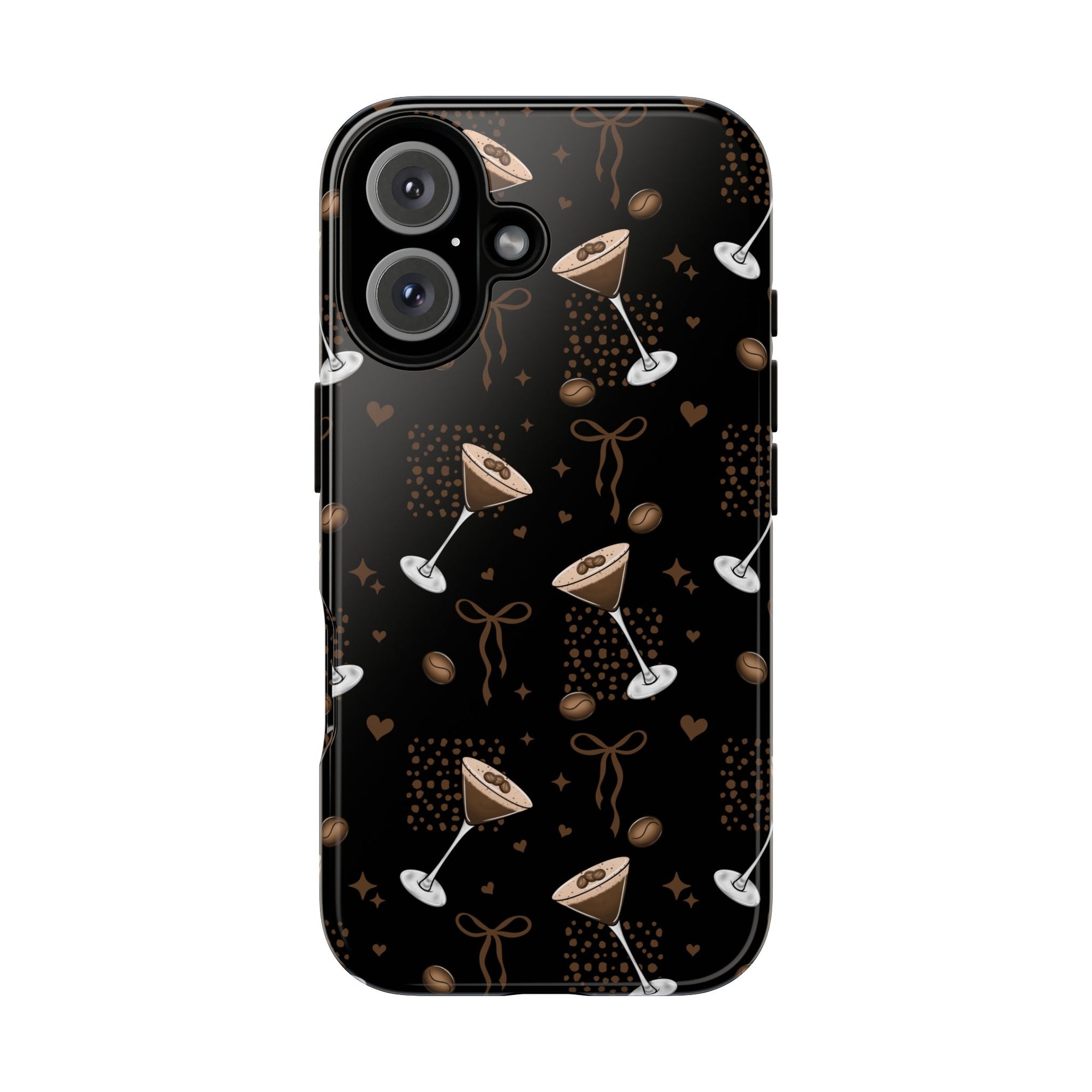 Espresso Martini Phone Case, Bow tough case Case, Cute coffee Phone Cover
