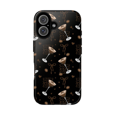 Espresso Martini Phone Case, Bow tough case Case, Cute coffee Phone Cover