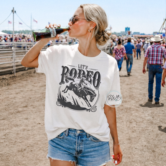Lets Rodeo Comfort Colors Adult Tee