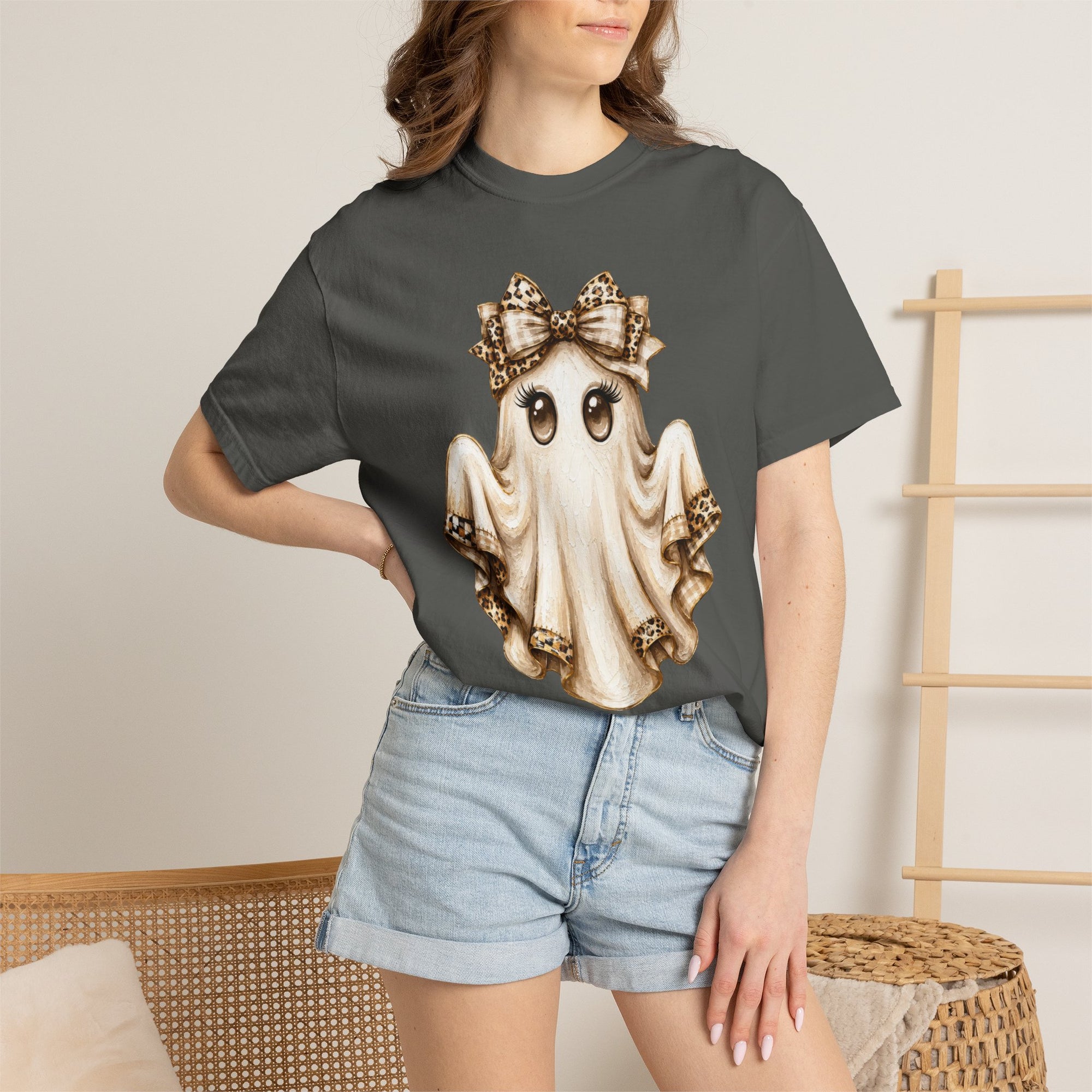Leopard Coquette Ghost Comfort Colors T-shirt For Women