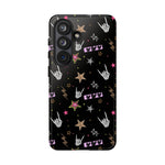Skull Stars Dark Phone Case, Checkered Retro tough case Case, Punk Phone Cover