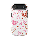 Checkered Heart Themed Phone Case, Hearts tough case Case, Cute Hearts Phone Cover