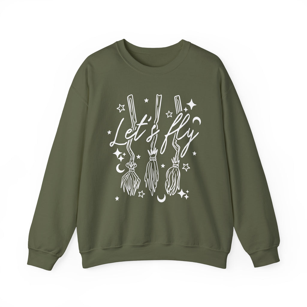 High Quality Lets Fly Halloween Crewneck Sweatshirt