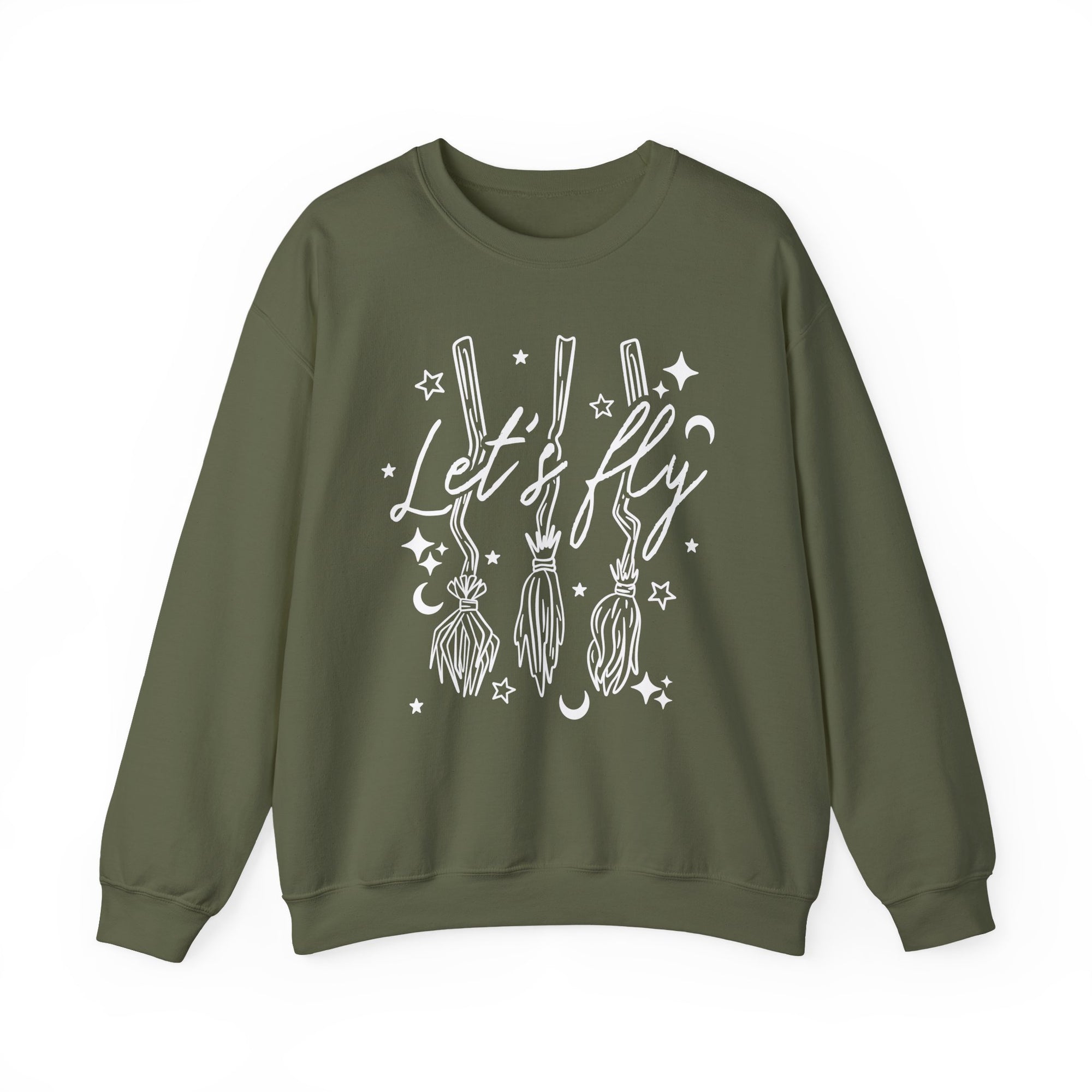 High Quality Lets Fly Halloween Crewneck Sweatshirt