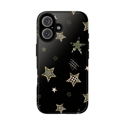 Camo Stars Phone Case, Floral Checkered Camo tough case Case, Cute Phone Cover