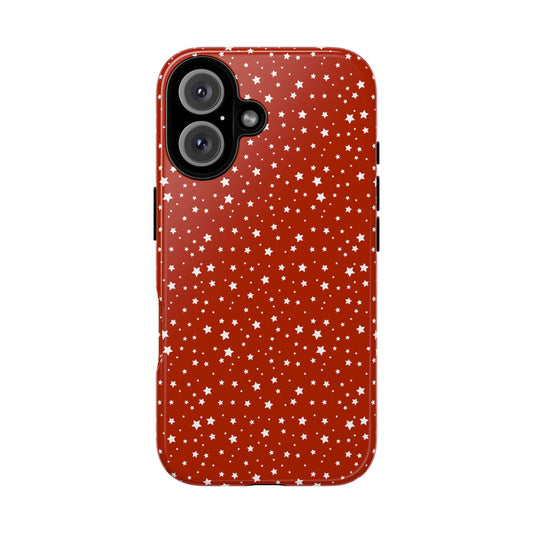 Red Stars Themed Phone Case, Red tough case Case, Cute Stars Phone Cover