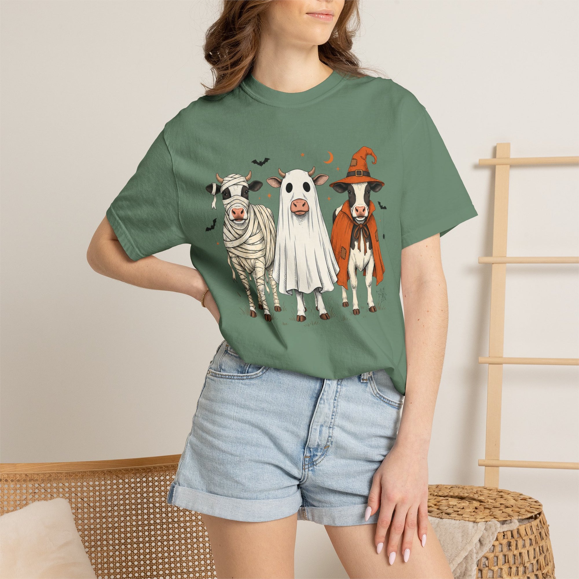 Cow Halloween Comfort Colors T-shirt For Women
