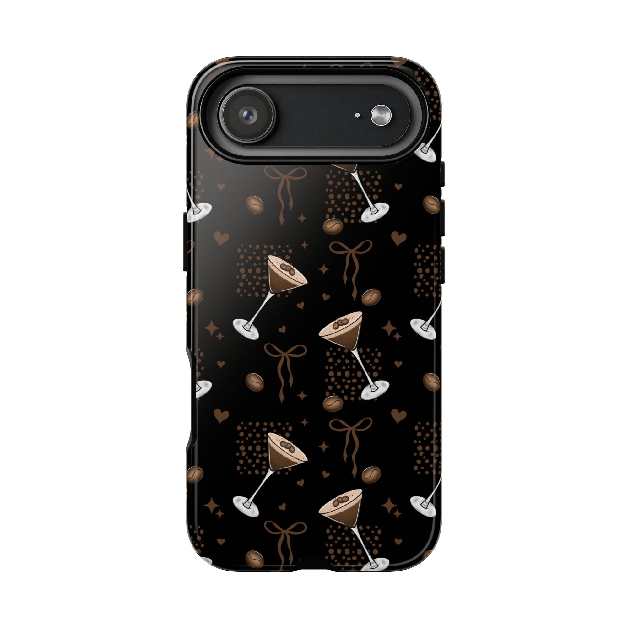 Espresso Martini Phone Case, Bow tough case Case, Cute coffee Phone Cover