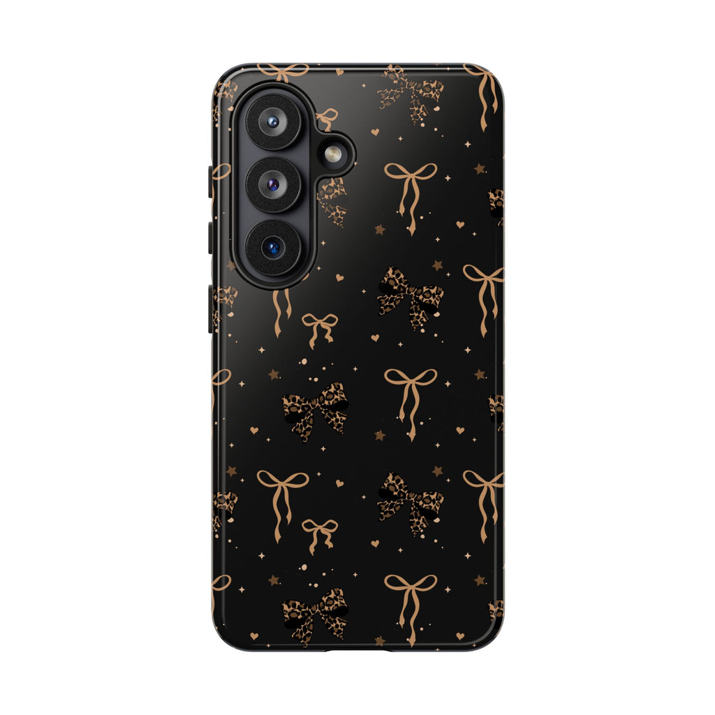 Leopard Bow Themed Phone Case, Leopard tough case Case, Cute Bow  Phone Cover