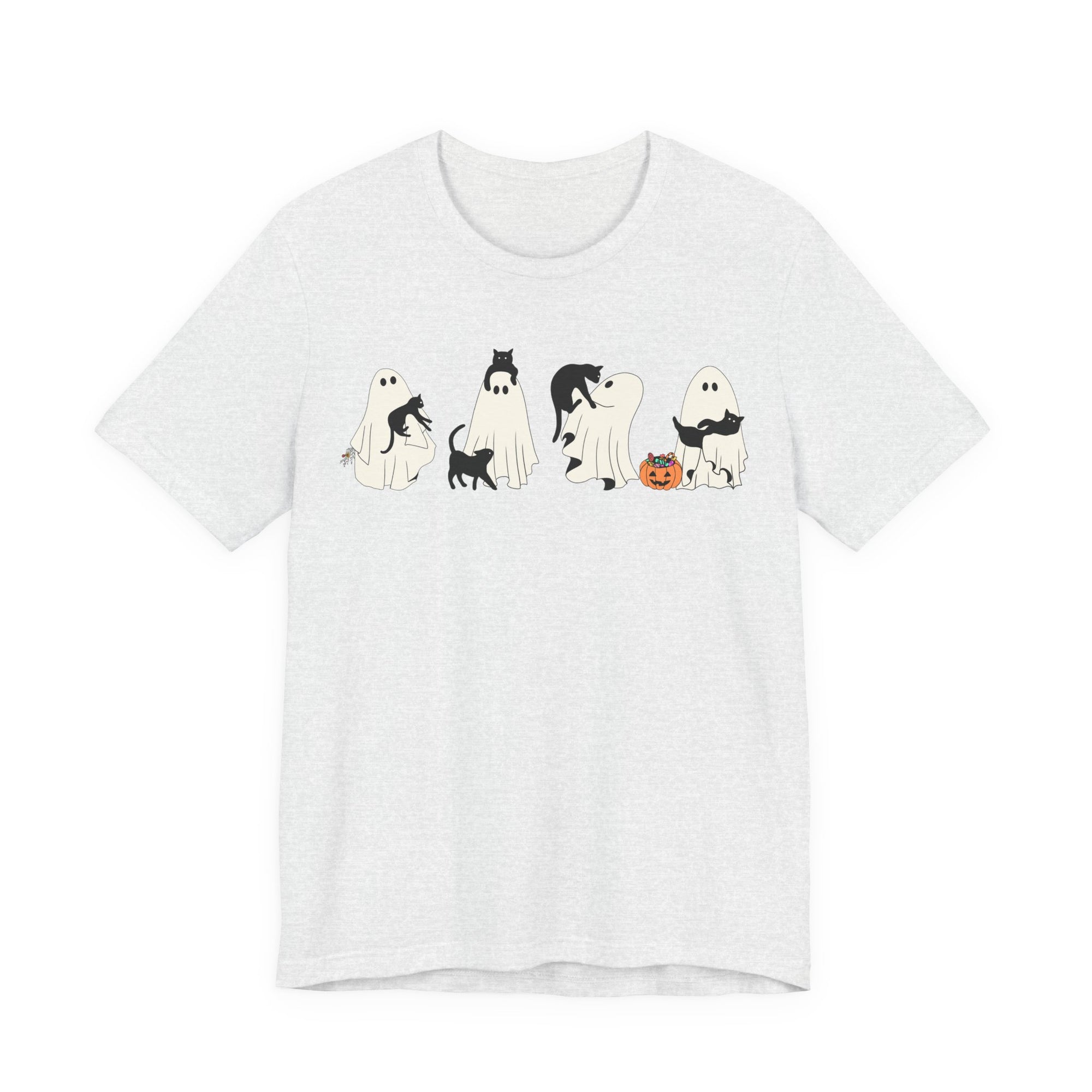 Ghost Cat Shirt, Ghost Holding Cat Shirt, Fall Graphic Tee