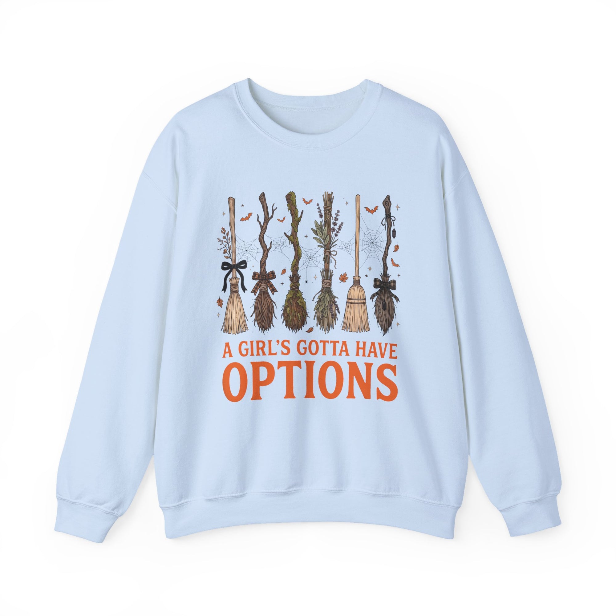 Retro A Girls Gotta Have Options Shirt, Halloween Witch Shirt, Spooky Season Pullover, Feeling Witchy Tee, Fall Gift for Women