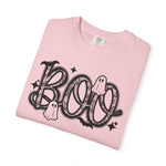 BOO Lace Halloween T-Shirt Comfort Color For Women