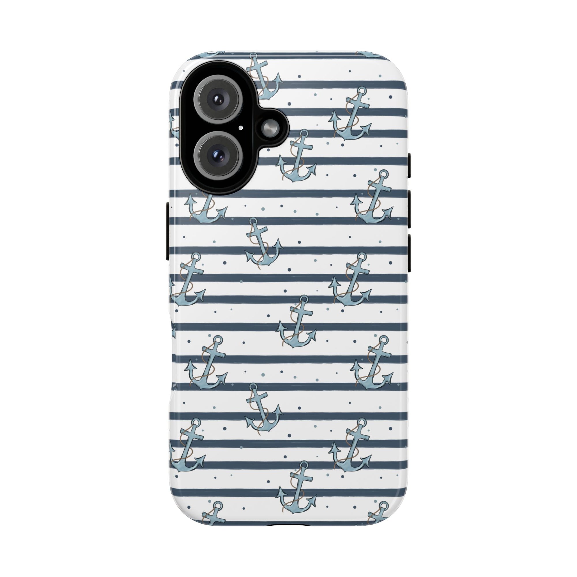Anchor Striped Themed Phone Case, Navy tough case Case, Cute ocean Phone Cover