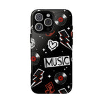 Music Themed Phone Case, Floral Music tough case Case, Cute Dj Phone Cover