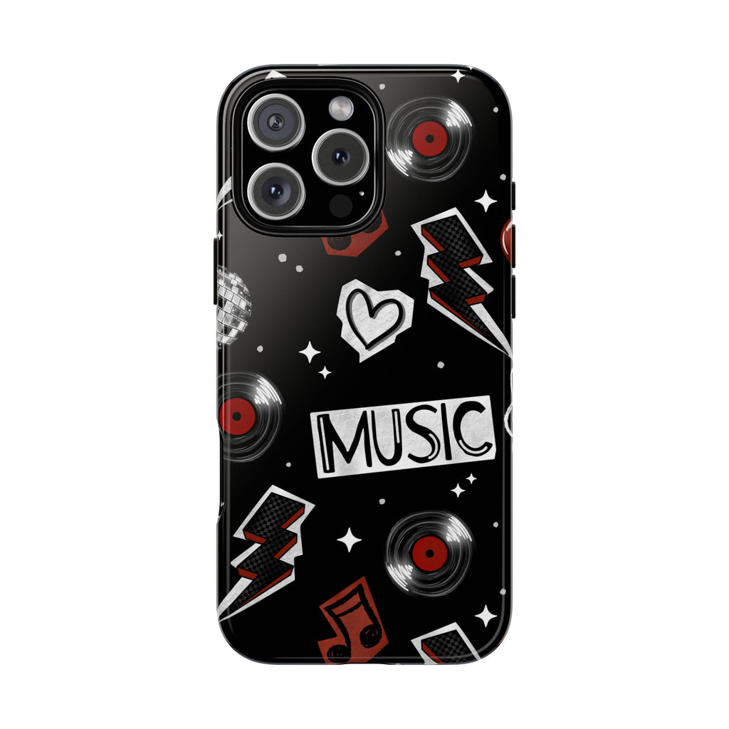 Music Themed Phone Case, Floral Music tough case Case, Cute Dj Phone Cover