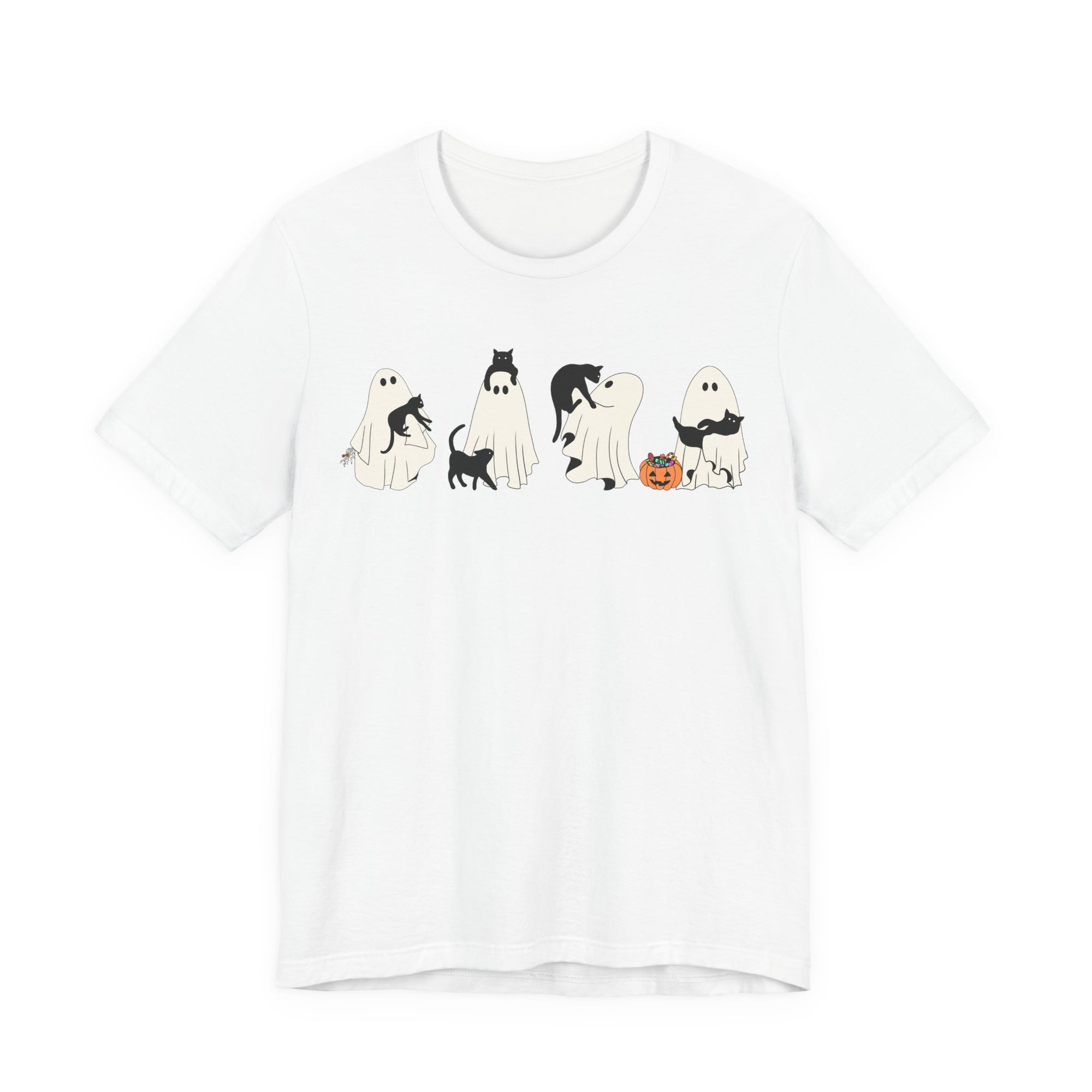 Ghost Cat Shirt, Ghost Holding Cat Shirt, Fall Graphic Tee
