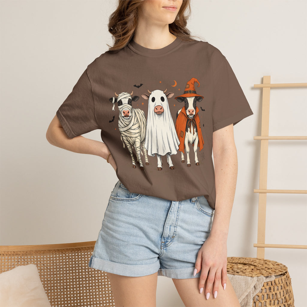 Cow Halloween Comfort Colors T-shirt For Women