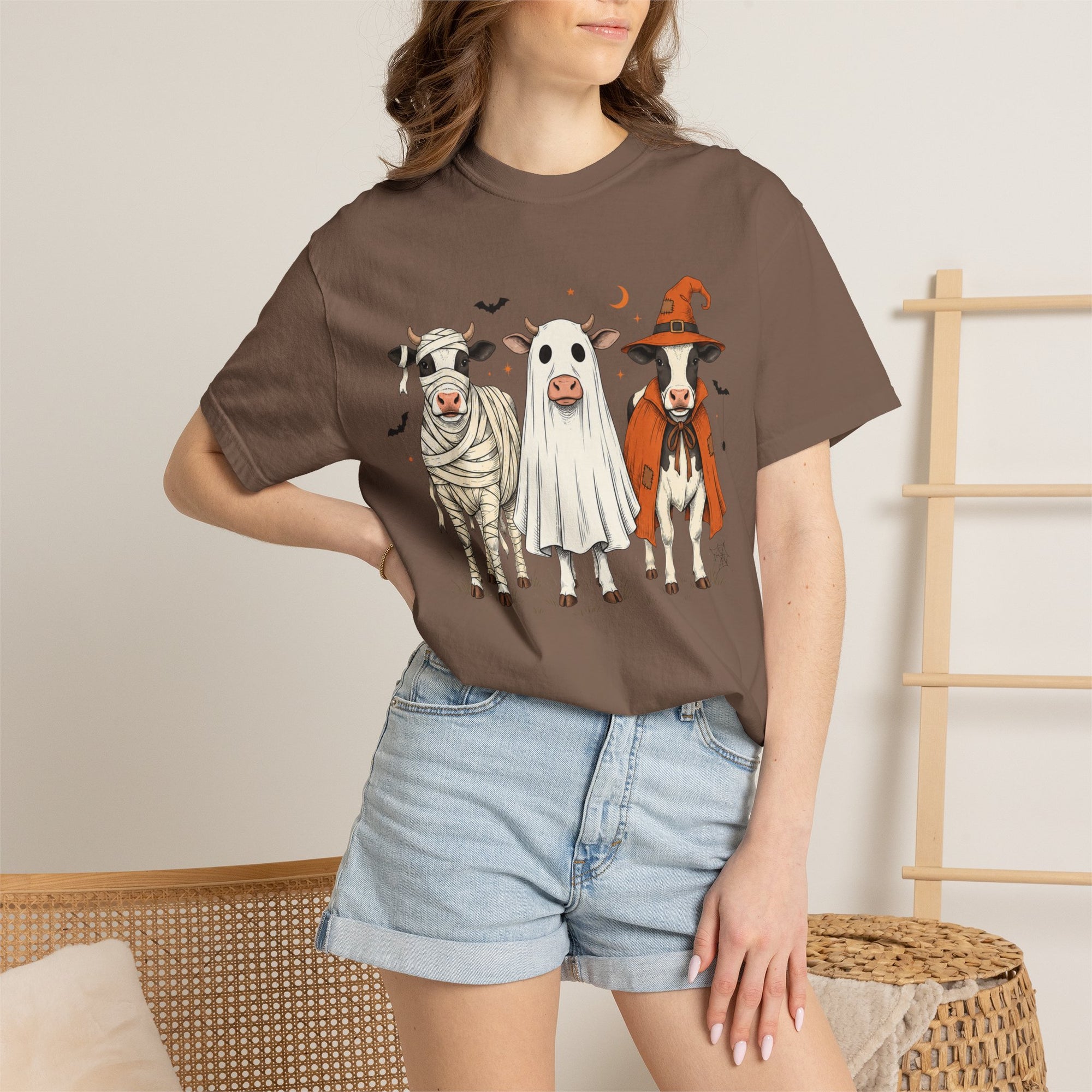 Cow Halloween Comfort Colors T-shirt For Women