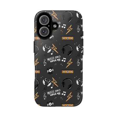Music on World off Themed Phone Case, Floral Music tough case Case, Cute Dj Phone Cover