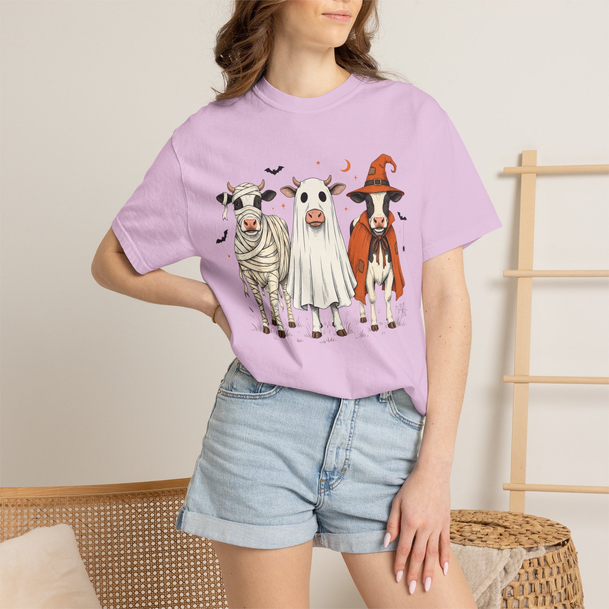 Cow Halloween Comfort Colors T-shirt For Women