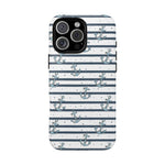 Anchor Striped Themed Phone Case, Navy tough case Case, Cute ocean Phone Cover