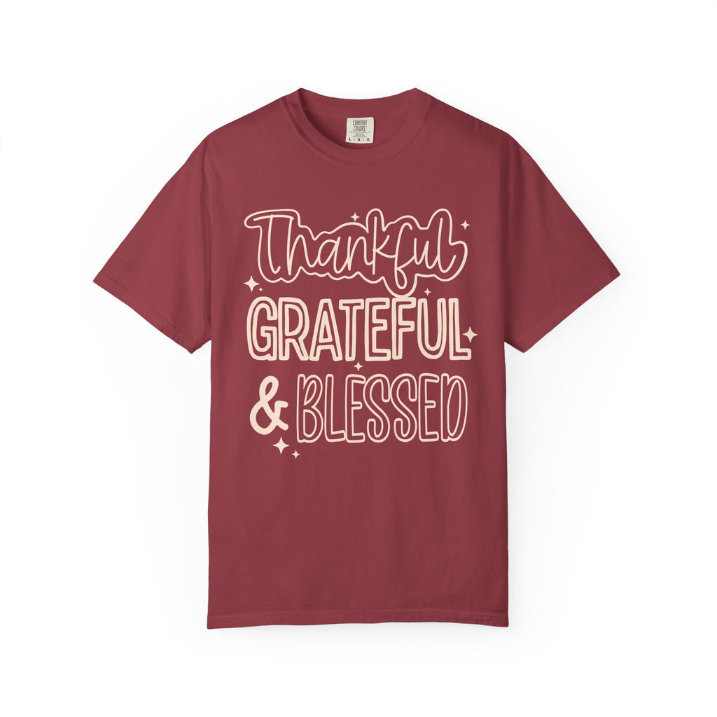 Thankful, Grateful, Blessed T-Shirt Comfort Color For Women