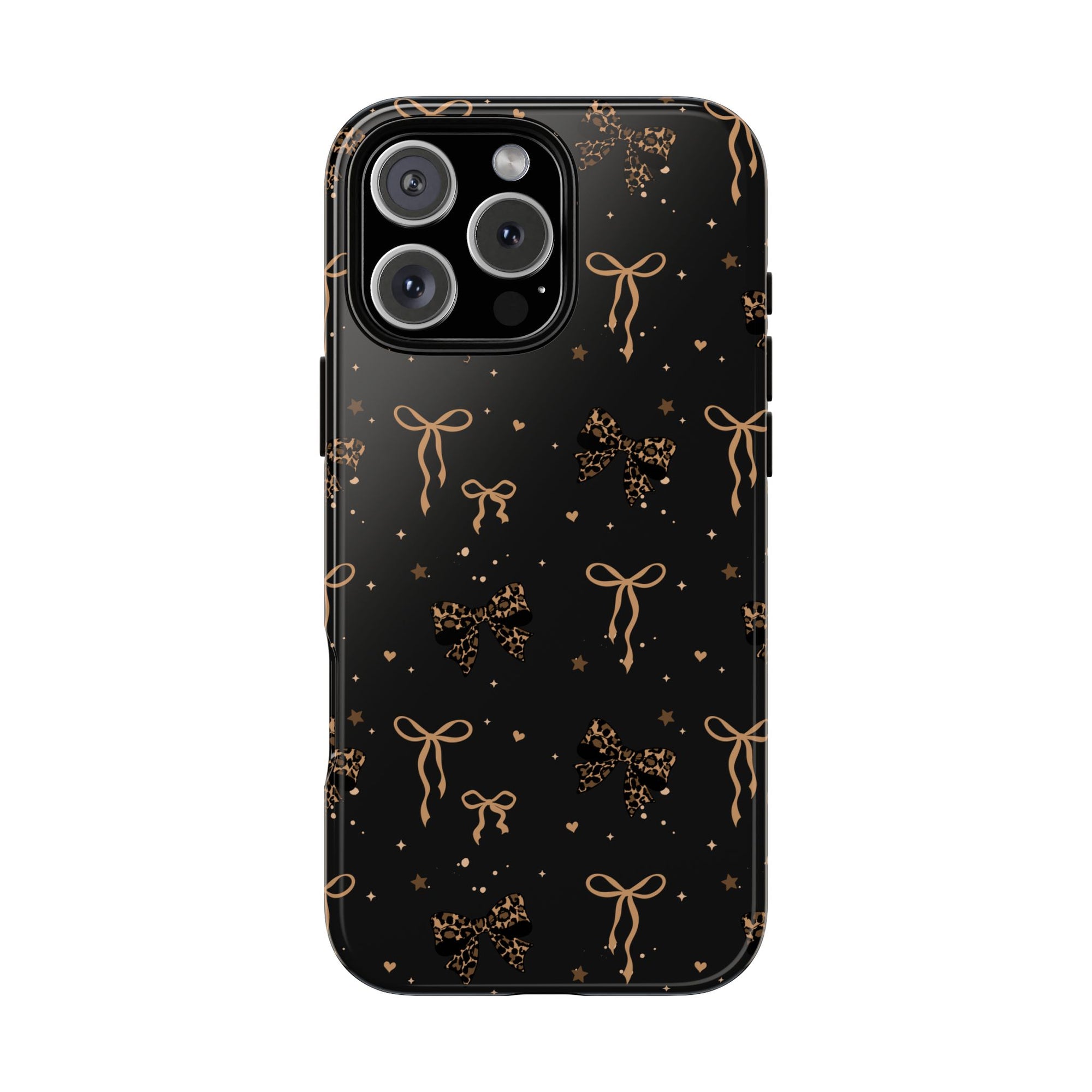 Leopard Bow Themed Phone Case, Leopard tough case Case, Cute Bow  Phone Cover